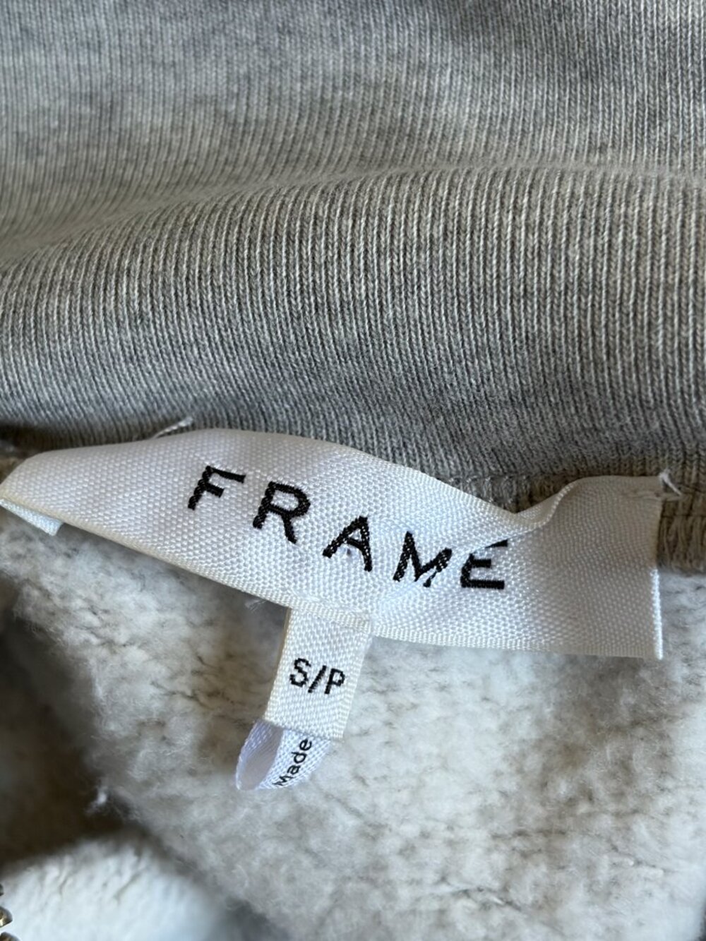 Frame Sporty Zip Sweatshirt (Gris Heather) - Small - Picture 6 of 11
